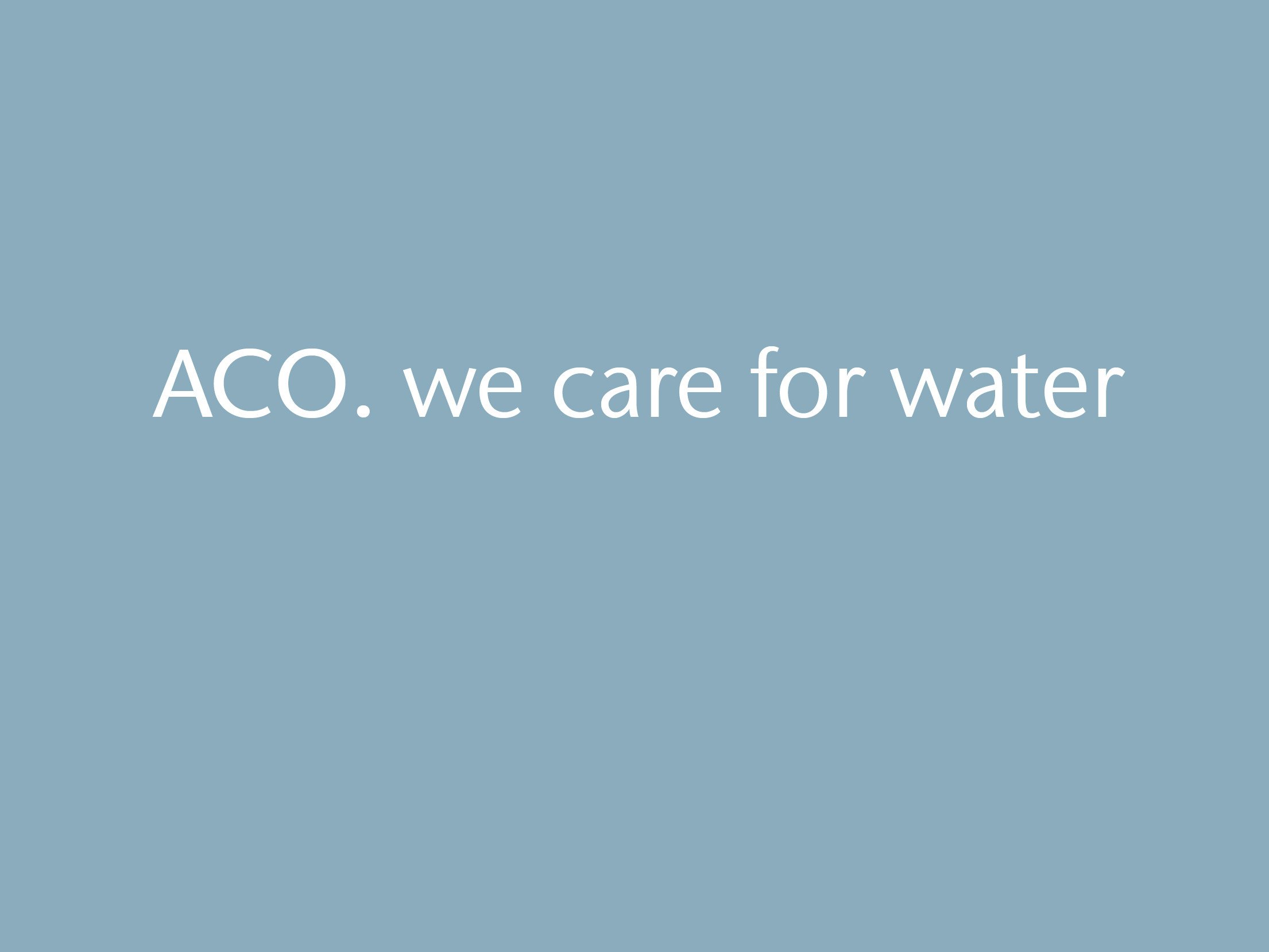ACO we care for water