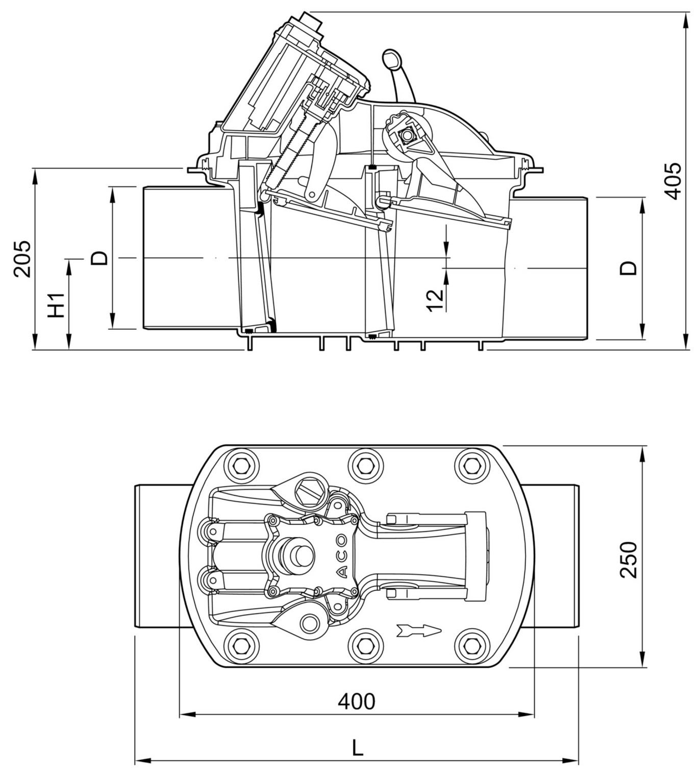 ACO Quatrix K 2 Crtež